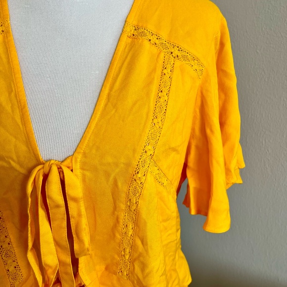 ASOS Sunlit Ruffle Tie-Front Blouse - Picture 2 of 6